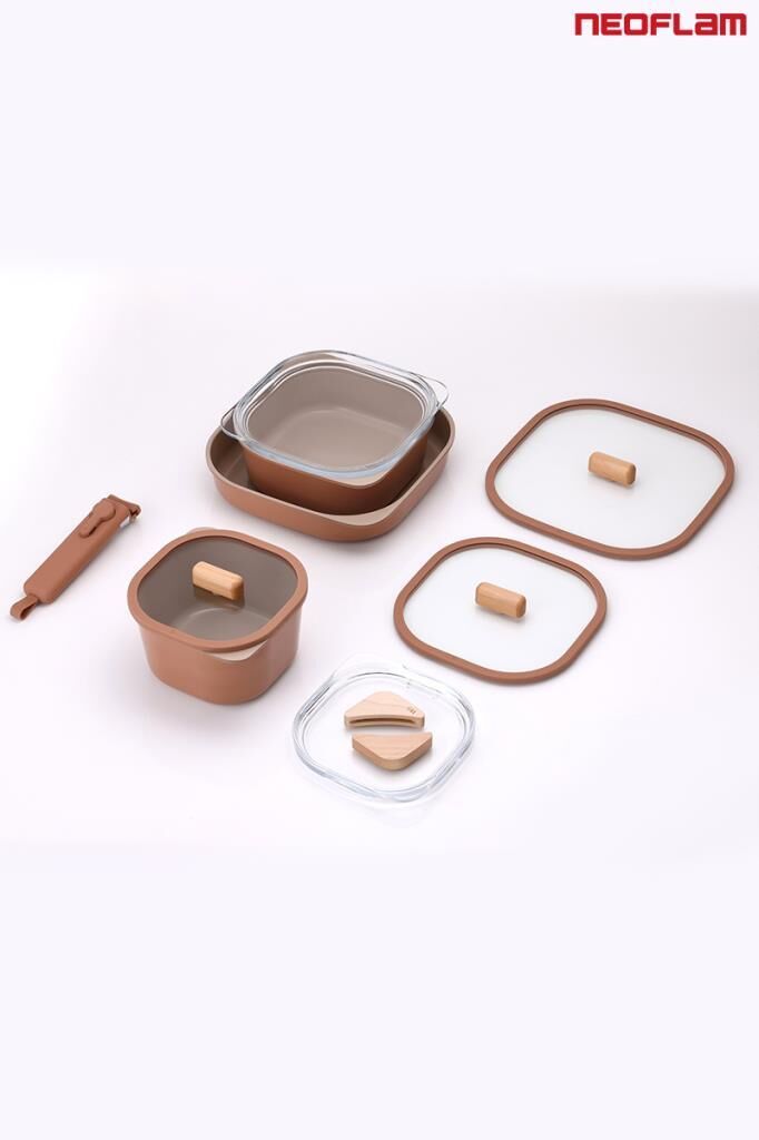 Neoflam Fika Comfort Terracota Tencere ve Tava Seti