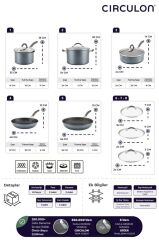 Circulon 8 Parça Tencere & Tava Seti